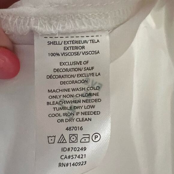 LOFT WHITE/CREAM COLORED EMBROIDERED LONG SLEEVED BUTTON DOWN BLOUSE SIZE XL - Picture 6 of 15